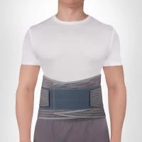 Корсет пояснично-крестцовый для поддержки спины с ребрами жесткости (4 ребра) SL B01 "Интерлин" (M, серый)